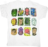  : Marvel Comics Character Group Snap Shot White T-Shirt Tee