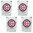 Chicago Cubs MLB 4pc Square Shot Glass Set by Great American Products