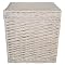 Woven Willow Square Storage Trunk - White