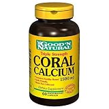 Triple Strength Coral Calcium 1500mg - 60 caps,(Good'n Natural)