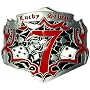 LUCKY 7�BELT BUCKLE + display stand