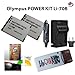 Olympus POWER KIT Li-70B (Includes 2-Li-70B batteries, Wall charger with Car adapter, LCD Protector and Card reader) FE-4020, VG-110, VG-120, VG-130, VG-140, VG-145, VG-160