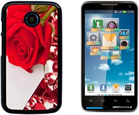 Rose Red Pink Flower Hard Plastic and Aluminum Back Case for Motorola Moto E