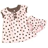 Carters Pink & Brown Polkadot Dress