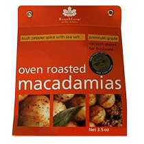 Brookfarm Macadamia Nuts Oven Roasted with Bush Pepper Spice, 3.5-Ounce Bags (Pack of 3)