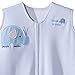 Halo Sleepsack Cotton Wearable Blanket, Blue Stripe, Small