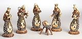 6-Piece Nature's Elegance Pine Cone Christmas Nativity Set