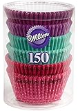 Wilton Purple, Turquoise & Pink Assorted Standard Baking Cup Mega Pack, 150 Count