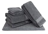 Cambridge Grand Egyptian 7-Piece Bath Towel Set, Granite