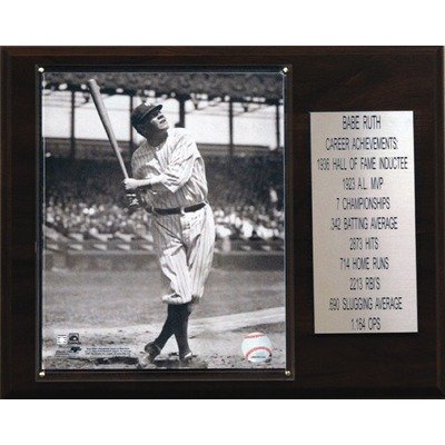 MLB New York Yankees Career Babe Ruth Stat Plaque