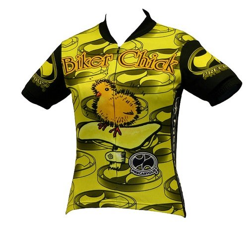 World Jerseys Women's Biker Chick Cycling Jersey, Lemon Drop, Medium On Sale