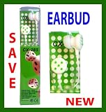 Headphone Earbud Green Dice Design Earphone Stereo