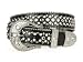 Snap on Rhinestone Leather Belt with Western Rhinestone Removable Buckle