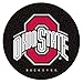 Bar Table - Ohio State University Logo Black Bar Height Table with Adjustable Foot Rest and Acrylic Top - Garage, Bar, or Man Cave Decor by Trademark Gameroom