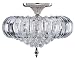 Sigma 6 Light Chrome Flush With Acrylic Prisms 6X60 Watt E14 Lamps
