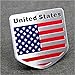 AUDEW 3D Alloy Metal Universal Car Badge Emblem Decal Sticker United States USA Flag