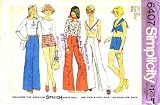 SIMPLICITY 6407 SEWING PATTERN MISSES WIDE LEG PANTS OR SHORTS MIDRIFF AND PULLOVER TOP SIZE 10 – BUST 32 1/2