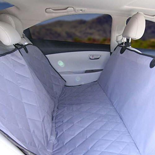 Devoted Doggy Premium Dog Seat Cover with Hammock Feature - Waterproof Material - Dog Seat Belt Included - Unique Nonslip Backing with Seat Anchors - Grey