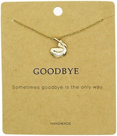 Fun Daisy Goodbye Leaves Feather Simple Pendants Necklace