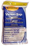 27 KENMORE UPRIGHT 50688 & 50690 MICROFILTRATION VACUUM SWEEPER BAGS