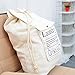 Carry Handy Sturdy Cotton Canvas Laundry Bag with Strong Adjustable Shoulder Strap and Drawstring - Heavy Duty and Large Size for College Dorm Room and Households