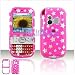Pink with Silver Stars Hard Case Cover for Palm Centro PDA SNAP-ON Protective