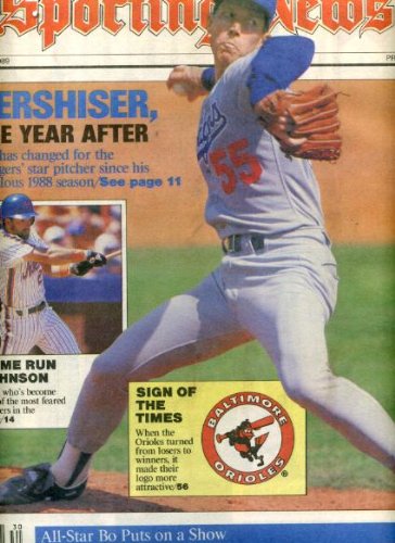 Sporting News July 24 1989 oral Hershiser/Los Angeles Dodgers Cover, Howard Johnson/New York Mets, Baltimore Orioles, Bo Jackson