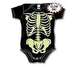 Skeleton in Glow Ink - Silly Baby Onesie, Black