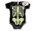 Skeleton in Glow Ink - Silly Baby Onesie, Black