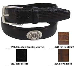 Exotic Embossed - Black Teju Lizard Belt