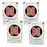 Nebraska Cornhuskers NCAA 4pc Shot Glass Set