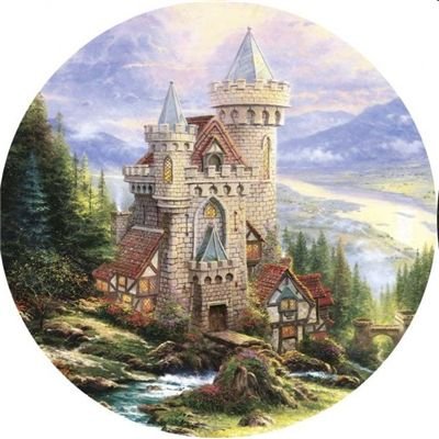 Childrens Toyshop  Spielwaren : Schmidt Spiele 58449 - Thomas Kinkade, Ritterburg, 1.000 Teile Rund Puzzle