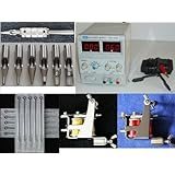 2 Tattoo Guns Kit, Power Supply, Footswitch, Tips/tube/grip, Needles