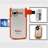 ProDV Cam Aqua-501-Orange Camcorder, FREE 2GB SVP High Speed SD Memory Card = 60 minutes video (AA Rechargeable Set + Waterproof Case included)