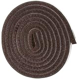 Self-Stick Heavy Duty Felt Strip Roll for Hard Surfaces (1/2" x 60"), Brown