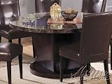 Danville Black Round Marble Top Dining Table by Acme Furniture