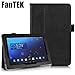 FanTEK ASUS Transformer Pad TF103C TF103CX TF0310 10.1-Inch Tablet Case - PU Leather Multi-Angle Stand Auto Sleep Wake Magnetic Smart Cover (Black)