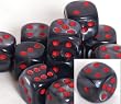 Velvet 16mm d6 Black/red Pipped Dice