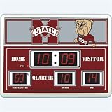 Mississippi State Bulldogs NCAA Scoreboard Clock & Thermometer (14x19)