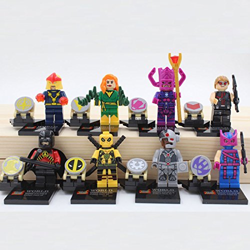 8pcs Super Heroes Minifigures Figures CYBORG NOVA JEAN GREY DEADPOOL HAWKEYE Marvel DC Figures Set Toys Compatible With Lego
