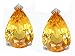 2.15 cttw Genuine Pear Shape Yellow Sapphire Earrings - 14kt Yellow Gold