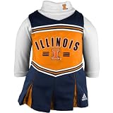 adidas Illinois Fighting Illini Navy Blue Infant Two-Piece Cheerleader Dress