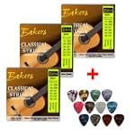 3 Satz Bakers BC01 Gitarrensaiten Nyl...