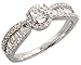 14 Karat Weissgold Fantasie Solitaerer Diamanten Ring, mit 0.33 Karat Brilliantschliff (Mitte), & 0.70 Karat (Seiten) Baguetteschliff & Brilliantschliff Diamanten, (6.5mm) breit