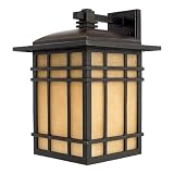 Quoizel HC8411IB Hillcrest 15 1/2-Inch Large Wall Lantern with Opaque Linen Glass Panels, Imperial Bronze Finish
