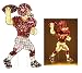 44" Lighted NCAA Virginia Tech Animated Lawn Football Player Outdoor Yard Art