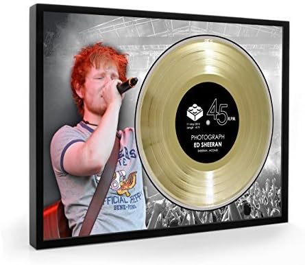 Ed Sheeran Photograph Framed Gold Disc Display ( A4 Size )