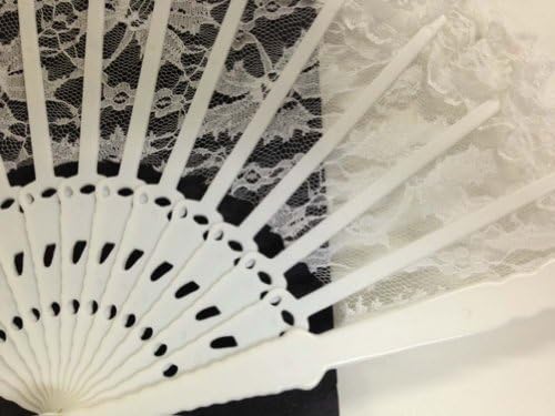 Lace and Plastic Hand Fans, set of 2