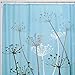 InterDesign Thistle Shower Curtain – Machine Washable - 72” x 72”, Blue/Black