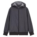 Boys' Cherokee  Zip-Front Jacket - Black Stripe